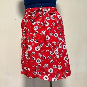 J Crew Floral Linen Skirt